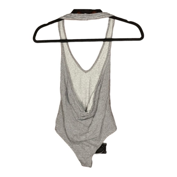 NWT Avec Les Filles L'Avenue Stripe Halter Bodysuit Sz XS - Picture 6 of 10